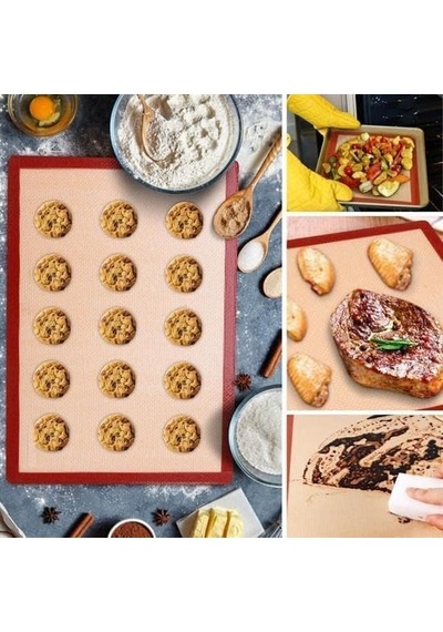 Orret Home Silikon Pişirme Matı, Yıkanabilir Yanmaz Pastacılık Fırın Matı - Isıya Dayanıklı, Çok Renkli, 30