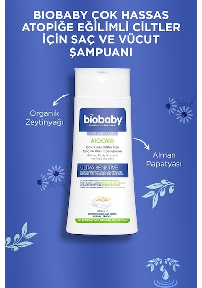 Biobaby Kuru Ve Atopik Ciltler Için Şampuan 300 Ml + Krem 100 ml Çok Kuru Ciltler Avantajlı Paket