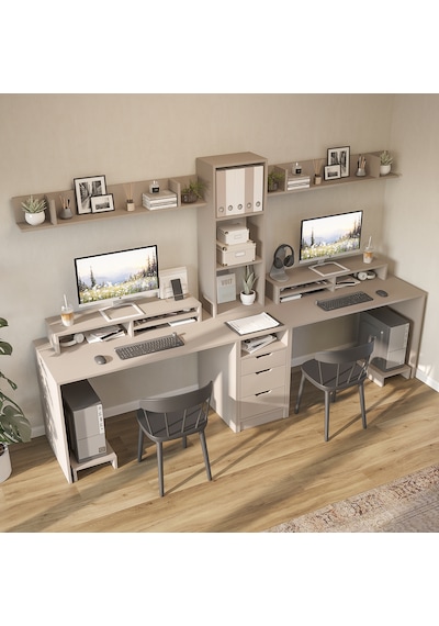 Mode 3 Çekmeceli Kesonlu Çalışma Masası , Raflı Monitör Standlı Çalışma Ofis Masası , Bilgisayar Masası , 2 Adet Raflı Çalışma Masası Kumtaşı Mode 3 Çekmeceli Kesonlu Çalışma Masası , Raflı Monitör Standlı Çalışma Ofis Masası , Bilgisayar Masası , 2 Adet Raflı Çalışma Masası Kumtaşı