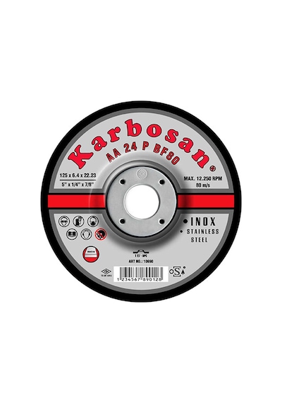 Karbosan 115X6.4X22.23 Inox Paslanmaz Çapakalma Diski