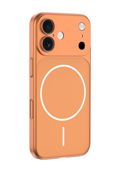 Nourthkiingdom Apple Uyumlu iPhone 17 Kılıf Nrtk M-safe Şarj Özellikli Kamera Korumalı Spark Kapak - Turuncu Turuncu