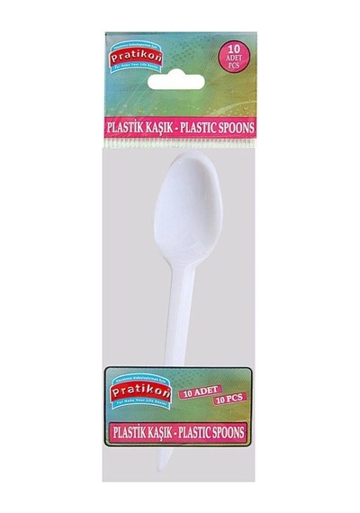 Plastik Kaşık Standart 10'lu Çok Renkli