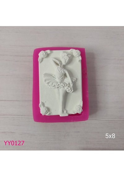 Yy0127 Kenarları Güllü Balerin Dikdörtgen Silikon Kalıp
