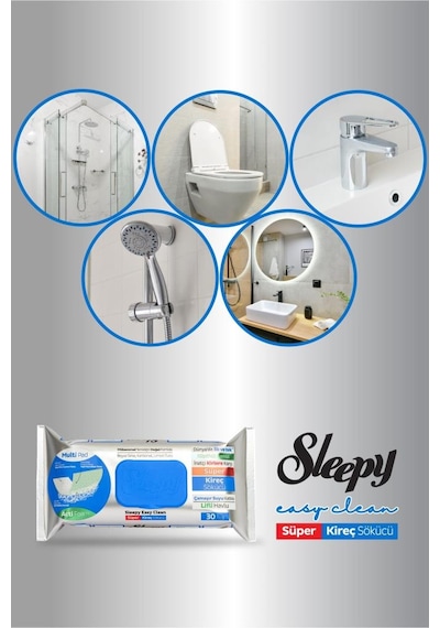 Sleepy Easy Clean Süper Kireç Sökücü Yüzey Temizlik Havlusu&mendili 12x30 360 Yaprak Diğer