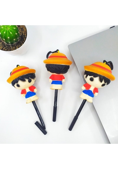 Squishy Jel Mürekkep Kalem Sevimli One   Piece Luffy