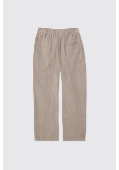 Panço Erkek Çocuk Gri Beli Lastikli Pantolon