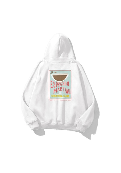 Startmore Unisex Espresso Martini Poster Sweatshirt Beyaz Beyaz