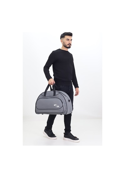Probag Gri Spor Ve Seyahat Çantası Ayakkabı Bölmeli, Su Geçirmez, Omuz Askılı Antrenman Çantası Gri