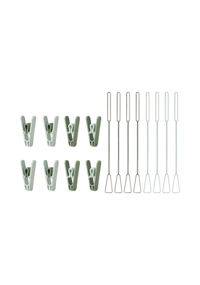 Ikea Slibb Yeşil Mandal Seti, Halka İle Asma Aparatı, 8'li Set, 10 Cm, Çamaşır Mandalı Diğer
