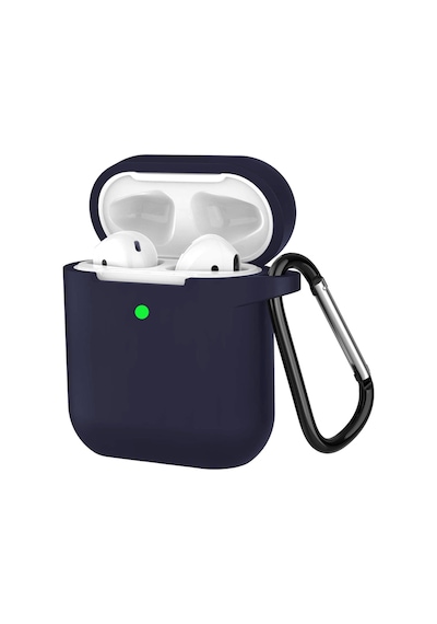 Airpods 1 Ve 2. Nesil İle Uyumlu Premium Lansman Serisi Kadife İç Astarlı Darbe Emici Silikon Kılıf Lacivert