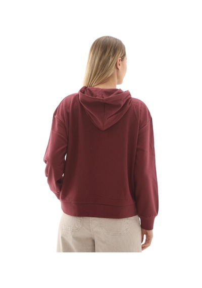 B0a5sx26481-r Timberland Stack Logo Loop Back Hoodie Kadın Sweatshirt Bordo B0a5sx26481-r Bordo