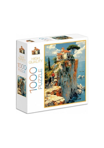 1000 Parça Tepedeki Ev Puzzle 48 X 68 Cm Yüksek Baskı Kaliteli Eğlenceli Puzzle