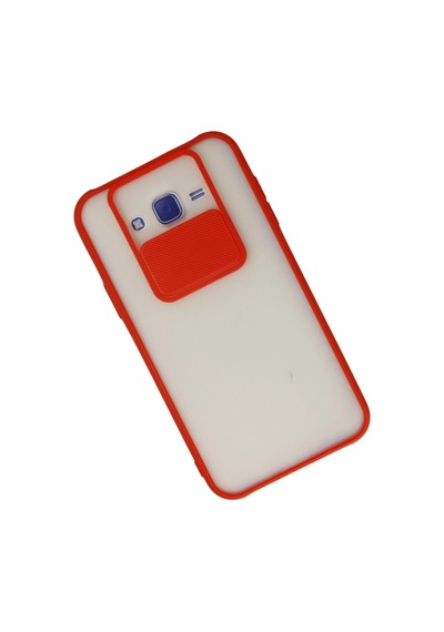 Newface - 549 - Samsung Galaxy J7 Kılıf Palm Buzlu Kamera Sürgülü Silikon - Matxzngz - - Kırmızı