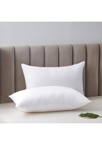 2 Adet Boncuk Silikon Yastık 700 Gram Antialerjik 50x70 Cm Ekonomik Yastık Açık Bej