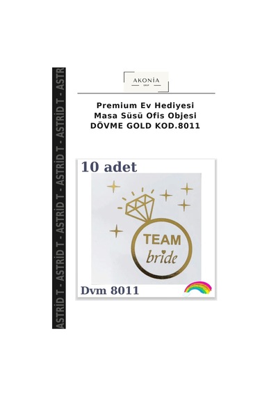 Premium Ev Hediyesi Masa Süsü Ofis Objesi Dövme Gold Kod.8011