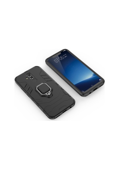 Huawei Mate 20 Lite İçin Parmak Halkalı Kickstand'lı Tpu + Pc Hibrit Kılıf