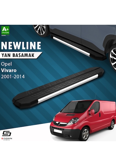 S-dizayn Opel Vivaro A Kısa Şase Newline Krom Yan Basamak 223 Cm 2001-2014 A+ Kalite