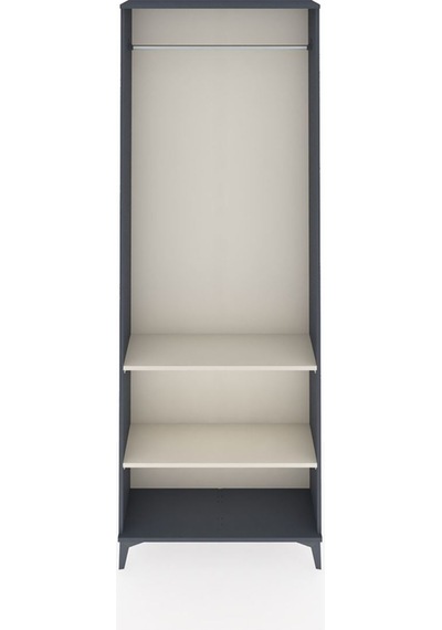 Arges Dolap 2 Raflı Tek Askılı 88x30x243 Antrasit-aytaşı Antrasit