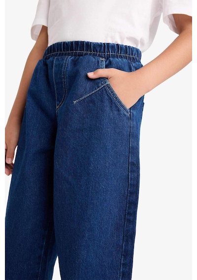 Defacto Kız Çocuk Balloon Fit Geniş Paça Jean Pantolon F2608a825aunm34 Mavi