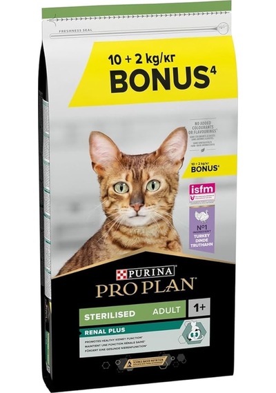 Pro Plan Sterilised Hindili Kuru Kedi Maması 10 Kg +2 Kg Hediye