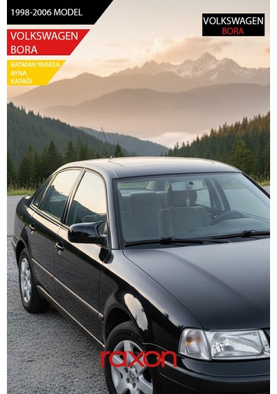 Volkswagen Bora 1998-2006 Batman & Yarasa Ayna Kapağı Parlak Piano Black Sport