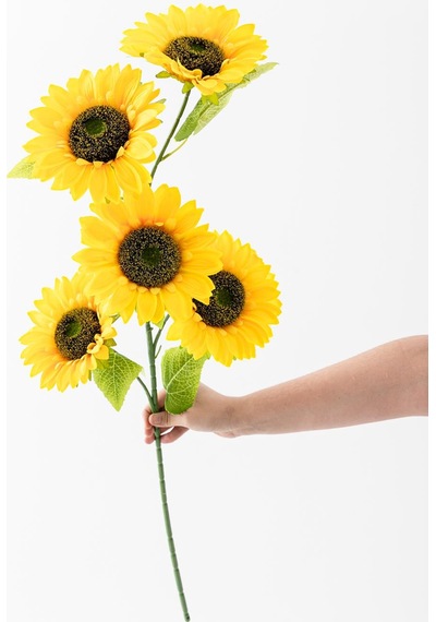 Yapay Ayçiçeği 90 Cm Dal 5 Kafa Sarı