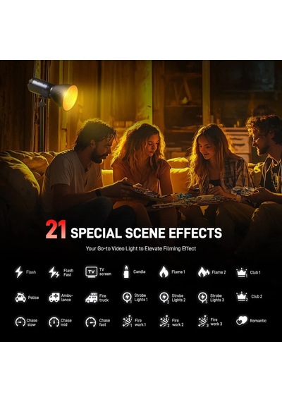 Photoolex Q40c 40w App Kontrollü Rgb Taşınabilir Cob Video Işığı - Ls-199pl