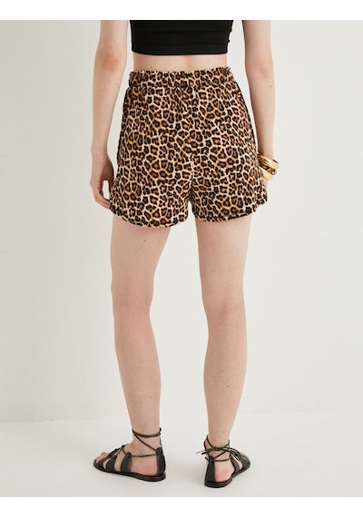 Koton Mini Şort Leopar Desenli Beli Bağcıklı Slim Fit Siyah Desenli 4sal40196ık Siyah Koton Mini Şort Leopar Desenli Beli Bağcıklı Slim Fit Siyah Desenli 4sal40196ık Siyah