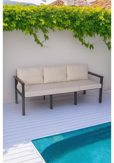 Neokas Balkon Mobilyası, Metal Oturma Grubu, Balkon Seti, Kafe Koltuğu, Teras Takımı, 1 Üçlü Koltuk Antrasit Neokas Balkon Mobilyası, Metal Oturma Grubu, Balkon Seti, Kafe Koltuğu, Teras Takımı, 1 Üçlü Koltuk Antrasit