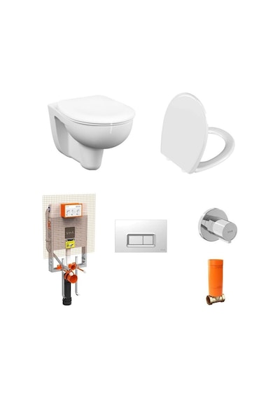 VitrA Arkıtekt Asma Klozet + VitrA Yavaş Kapak + VitrA Gömme Rezervu