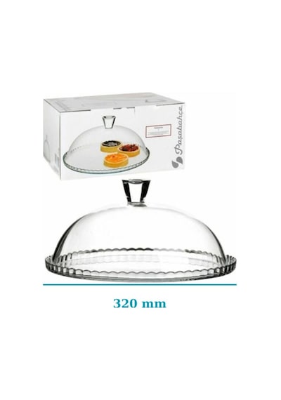 Kapaklı Cam Ayaksız Fanus Kek Fanusu 95198 Patisserie
