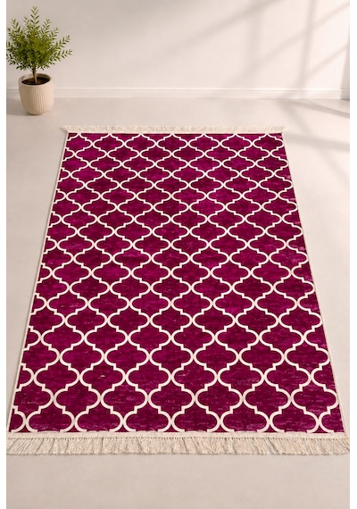 Kilim Paspas Çok Amaçlı Halı Makinede Yıkanabilir Toz Yapmaz Fuşya