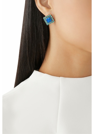 Regency Linear Earrings Kadın Küpe 6x1x0.5 Cm Mavi