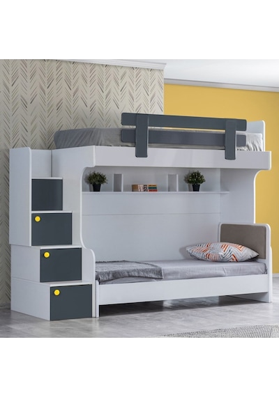 Ranza, Metris Merdivenli 2'li Ranza - Antrasit 90 X 190 CM Ranza, Metris Merdivenli 2'li Ranza - Antrasit 90 X 190 CM