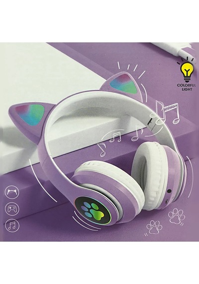 Karler Bass STN-28 Kedi Bluetooth 5.0 Kulak Üstü Kulaklık