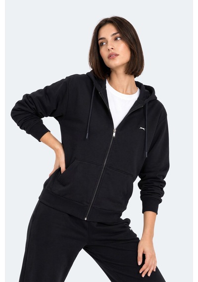 Slazenger Flores Kadın Kapüşonlu Lacivert Sweatshırt