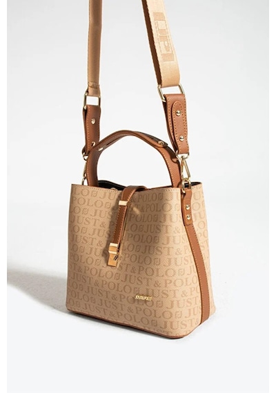 Just Polo Kadın Günlük Kullanıma Uygun Şık El Ve Omuz Çantası Shoulder Bag Kum - Taba