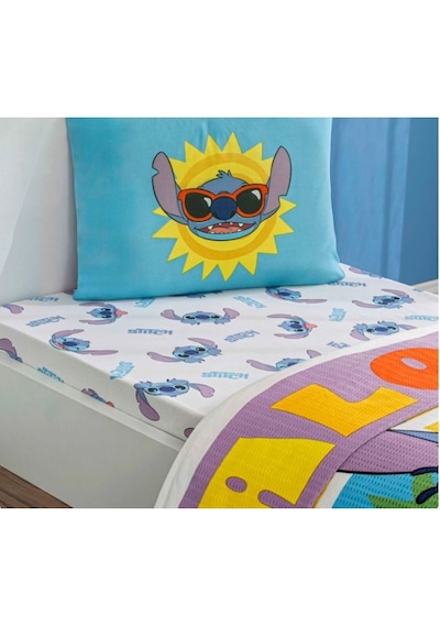 Taç Lisanslı Lilo&stitch Fruit Pamuk Tek Kişilik Pike Takımı Renkli