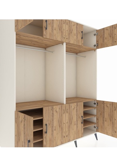Kronos Gardrop 10 Raflı 8 Kapaklı 2 Askılı 176x59x221 Aytaşı-çam Çam Kronos Gardrop 10 Raflı 8 Kapaklı 2 Askılı 176x59x221 Aytaşı-çam Çam
