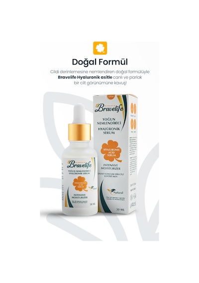 Yoğun Nemlendirici Aloe Vera Panthenol B5 Vitamin Vegan Hyaluronic Asit Serum 30 Ml