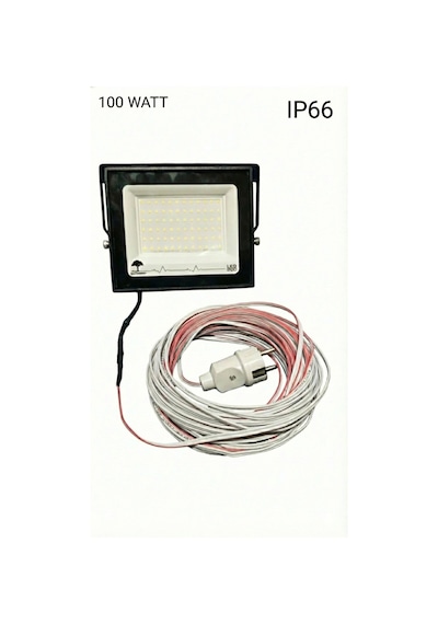 100 Watt Led Projektör Seyyar 40 Metre Dış Mekana Uygun Sıvıya Dayanıklı 1