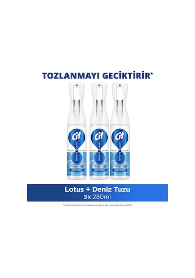 Infinite Clean Doğal Probiyotikli Anti Toz Sprey Tüm Yüzeyler İçin Lotus & Deniz Tuzu 280ml X3 3’lü Set