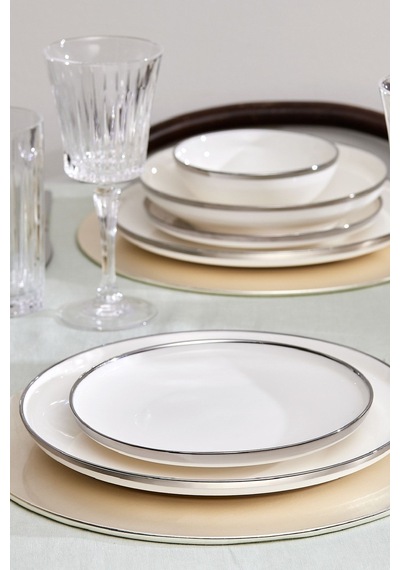 Karaca  Eclipse New Bone 57 Parça 12 Kişilik Yemek Takımı Platin