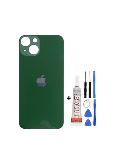 Apple Uyumlu iPhone , , 13 Arka Kapak Cam +yapıştırıcı B700 + Tamir Seti Yeşil Yeşil