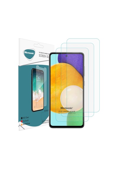Microsonic Samsung Galaxy Uyumlu A52 Screen Protector Nano Glass Cam Ekran Koruyucu 3'lü Paket