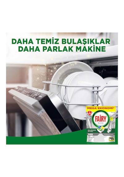 Fairy Platinum Limon Kokulu Bulaşık Makinesi Deterjanı 60 Tablet