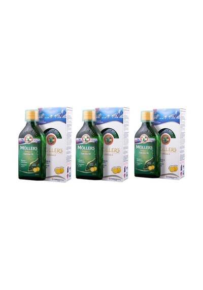 Möller's Omega 3 Limon Aromalı Balık Yağı 3 x 250 ML