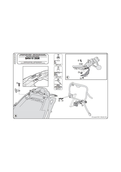 Gıvı Plxr5100 Bmw R 1200R (11-14) Yan Çanta Taşıyıcı (484839949)