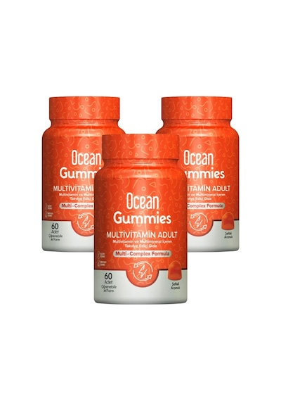 Ocean Gummies Multivitamin Adult 3 x 60 Çiğnenebilir Jel Form