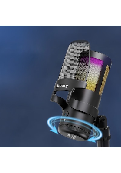 Jmary Mc-pw13 Ayrılabilen Pop Filtre Gürültü Önleyici 360 Dönebilen Tak Çalıştır Usb Mikrofon Siyah
